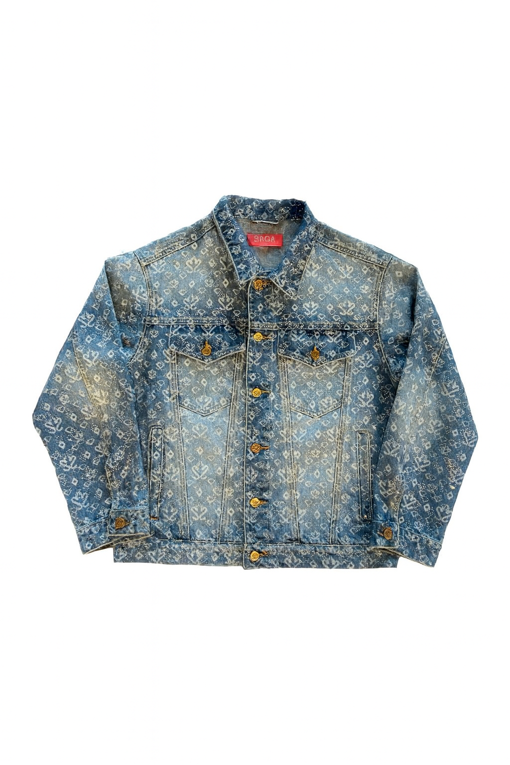SAGA CRYSTAL MONOGRAM DENIM JACKET